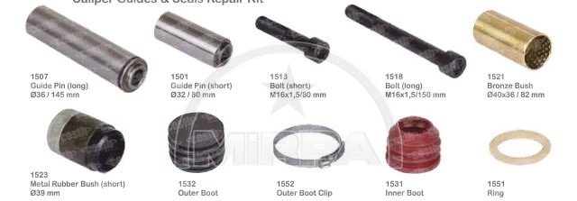 64134 | Caliper Guides & Seals Repair Kit
 