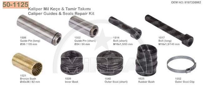 64159 | Caliper Guides & Seals Repair Kit
 